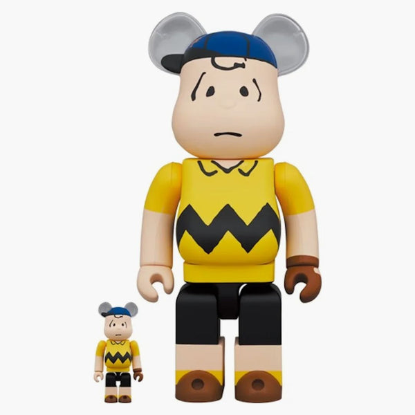 Bearbrick X Peanuts X MLB New York Mets Charlie Brown 100% & 400% set
