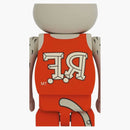 Bearbrick x ratto fink 1000% grigio ver.