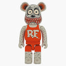 Bearbrick x ratto fink 1000% grigio ver.