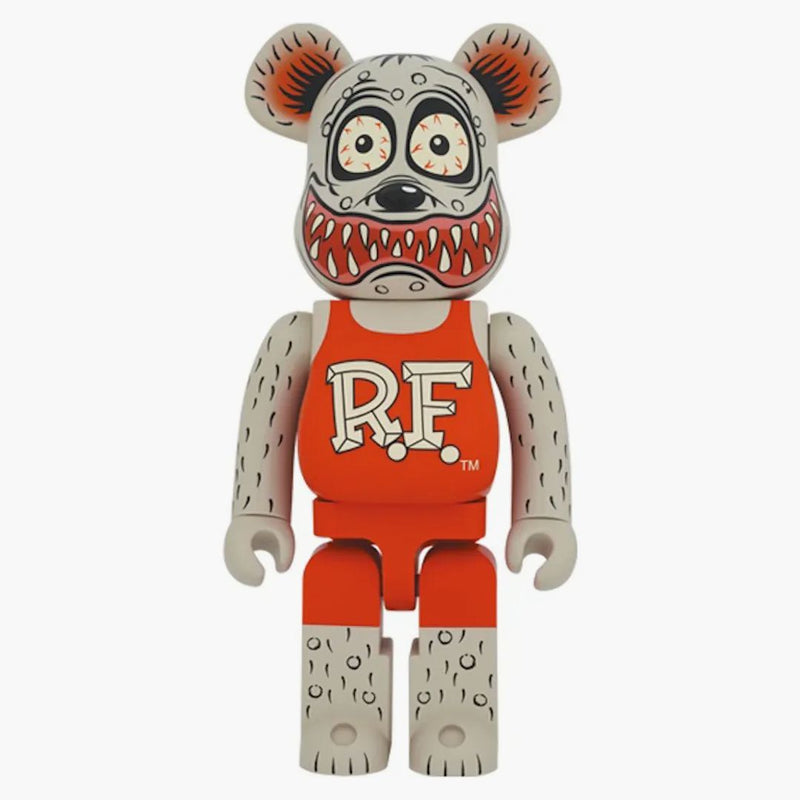 Bearbrick x ratto fink 1000% grigio ver.