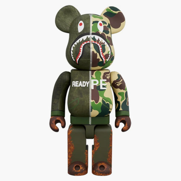 Bearbrick X ReadyMade X A Bathing Ape 100% & 400% Set Olive