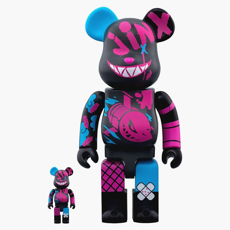 Bearbrick X Riot Games Jinx 100% & 400% Set