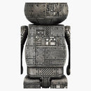 Bearbrick x Royal Selangor Steampunk 400% de carbón negro