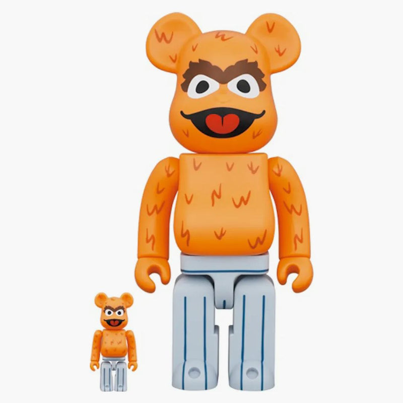 Bearbrick X Sesame Street Oscar the Grouch (původní oranžová pro ver.) 100% a 400% sada