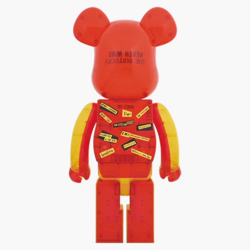 Bearbrick x Sex Pistols Clear versione 1000% arancione