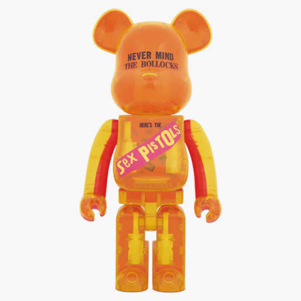 Bearbrick x Sex Pistols Clear versione 1000% arancione