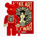 Bearbrick x Shepard Fairey Make Art był 100% i 400%