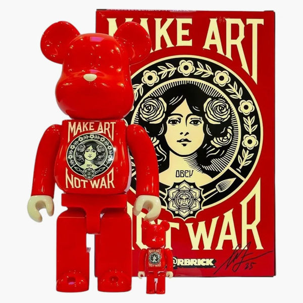 Bearbrick X Shepard Fairey Make Art was 100% & 400% set