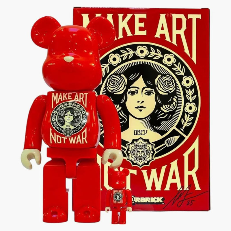 Bearbrick X Shepard Fairey Make Art was 100% & 400% set