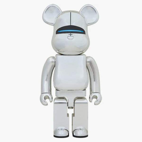 Bearbrick x Sorayama robot sexy 1000% argento