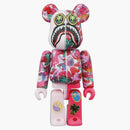 Bearbrick x Steven Harrington X Bape Shark 100% & 400% Set Pink Camo