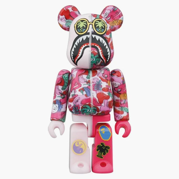 Bearbrick X Steven Harrington X Bape Shark 100% & 400% Set Pink Camo