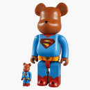 Bearbrick X Superman Returns 100% & 400% Set Blue