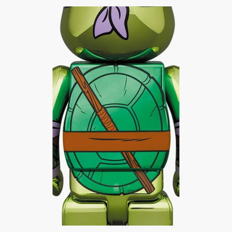 Bearbrick x Teenage Mutant Ninja želvy Donatello 100% & 400% Set Chrome Ver.