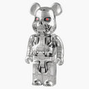 Bearbrick X Terminator T-rip 400% Silver