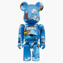Bearbrick X The Smurfs (the Astrosmurf) 100% & 400% Set Blue
