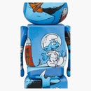 Bearbrick X The Smurfs (the Astrosmurf) 100% & 400% Set Blue