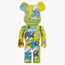 Bearbrick X The Smurfs (the Purple Smurfs) 1000% Yellow