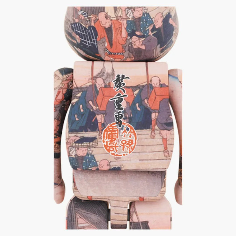 Bearbrick x Tokyo National Museum Hiroshige Utagawa (cinquantatre stazioni del Tokaido) Nihonbashi 1000%