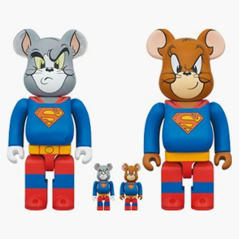 Bearbrick X Tom and Jerry AS Superman 100% & 400% set