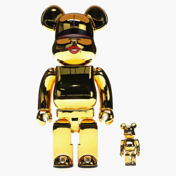 Bearbrick X Tyga X Hajime Sorayama 100% & 400% set gold