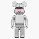Bearbrick X Tyga X Hajime Sorayama 100% & 400% Set Silver