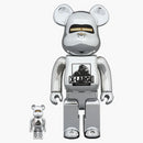 Bearbrick X Xlarge X Hajime Sorayama 100% & 400% Set Chrome