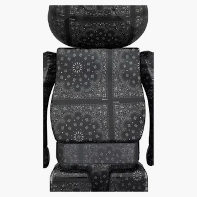 Bearbrick x Atmos Black Bandana 100% & 400% sada