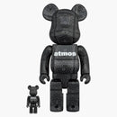 Bearbrick x Atmos Black Bandana 100% e 400% Set