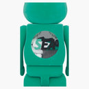 Bearbrick x Atmos Wind and Sea Type-2 100% e 400% Set verde