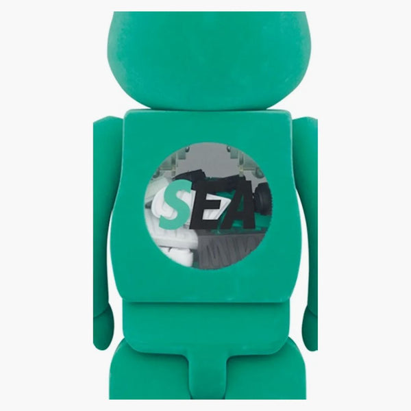 Bearbrick X Atmos Wind and Sea Type-2 100% & 400% Set Green