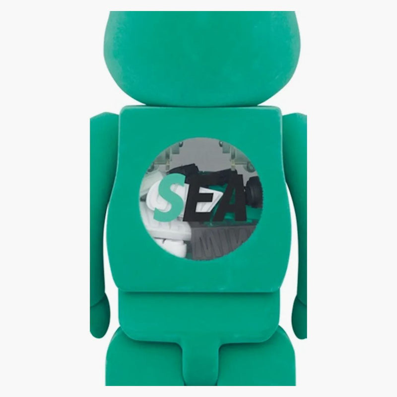 Bearbrick X Atmos Wind and Sea Type-2 100% & 400% Set Green