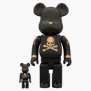 Bearbrick x Mastermind nero e oro 100% e 400% Set nero/oro