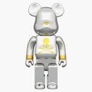 Bearbrick X Mastermind Japan 1000% Silver