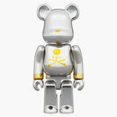 Bearbrick x Mastermind Japonsko 100% a 400% set stříbro