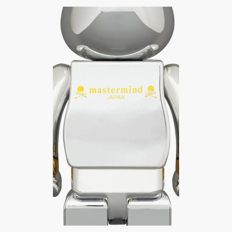 Bearbrick x Mastermind Japan 100% e 400% SET SILVER