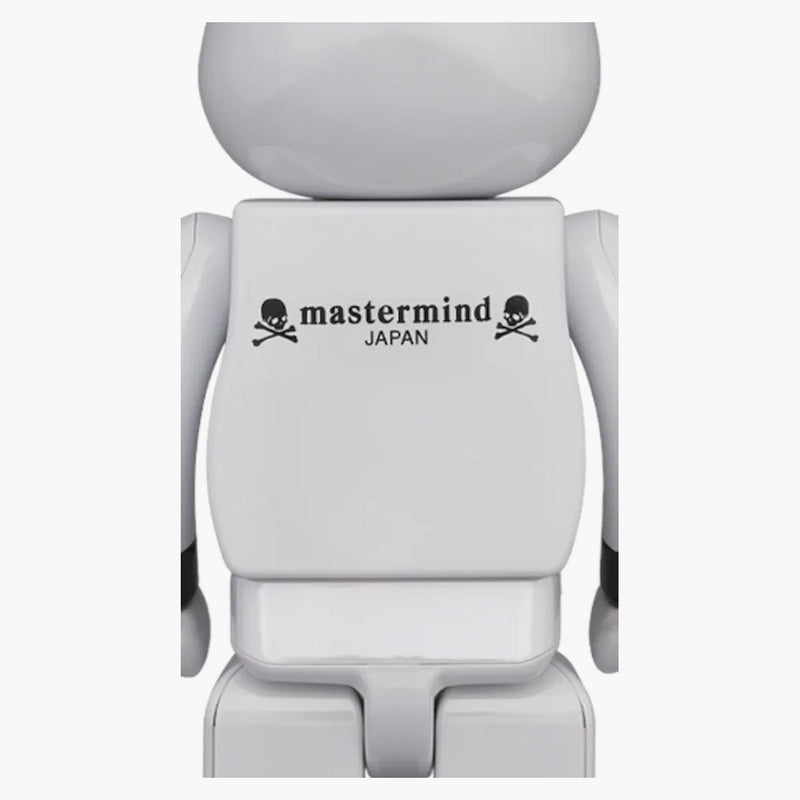 Bearbrick x Mastermind Japan 100% e 400% Set White Chrome