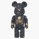 Bearbrick X Mastermind Japan Crystal Decorate 400% Black & Gold Ver.