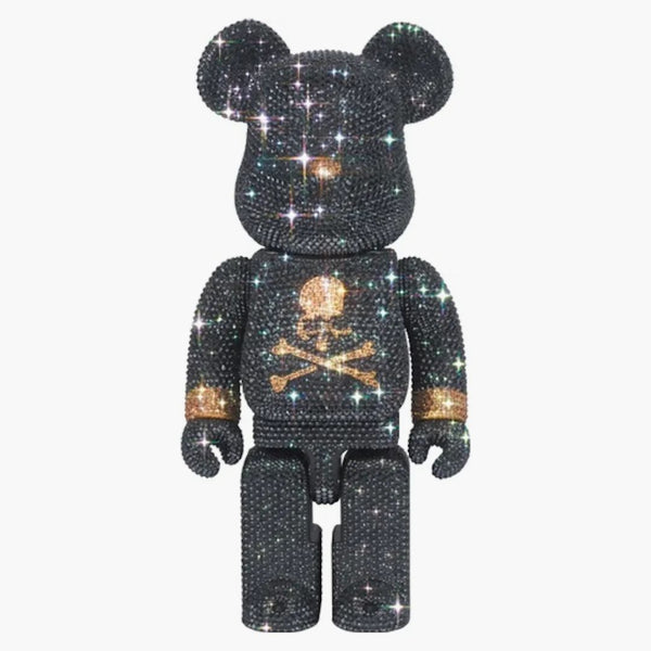 Bearbrick X Mastermind Japan Crystal dekorerar 400% Black & Gold Ver.