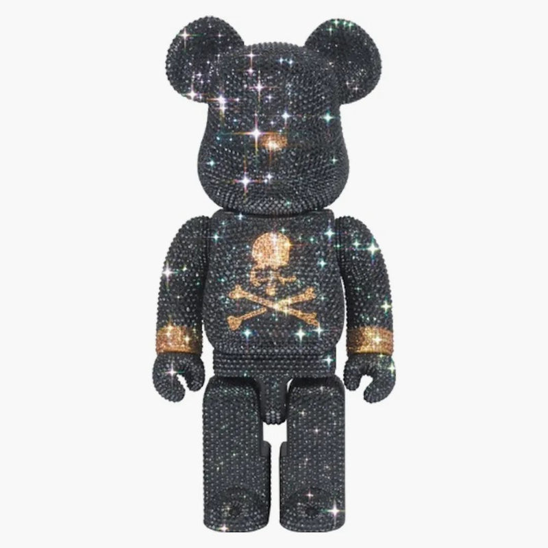 Bearbrick x Mastermind Japan Crystal Decorate 400% Black & Gold Ver.
