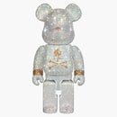 Bearbrick X Mastermind Japan Crystal dekorerar 400% White & Gold Ver.