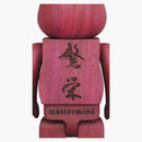 Bearbrick x Mastermind Giappone Karimoku Purple Heart 400%
