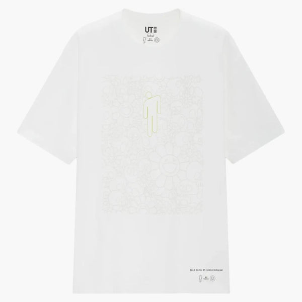 Billie Eilish Flower Skulls T-shirt (japanese Mens Sizing) White
