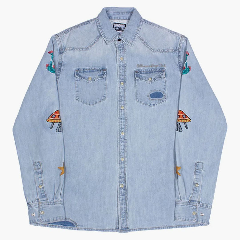 Billionaire Boys Club Hillside Long Sleeve Shirt Blue/Denim