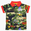 Billionaire Boys Club Little Kids Terra Polo Shirt Army/Red