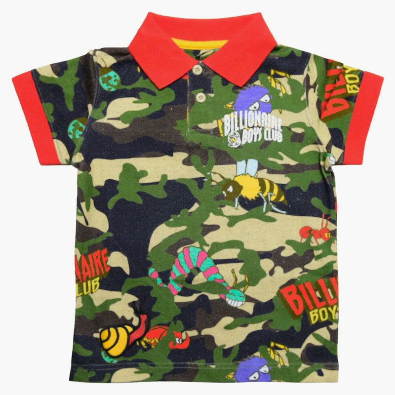 Klub miliardářů chlapců malých dětí Terra Polo Shirt Army/Red