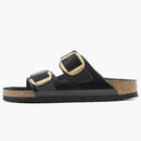 Birkenstock Arizona Big Buckle Natural Leather Patent Black Gold (women's)