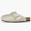 Birkenstock Boston Big Buckle Shearling Egg Shell
