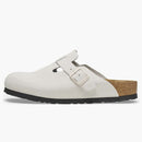 Birkenstock Boston Embossed Corduroy Suede Antique White