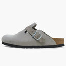 Birkenstock Boston Embossed Corduroy Suede Stone Coin